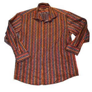 Leonardi Italy 3XL Paisley Jacquard French Cuff Dress Shirt Big Tall